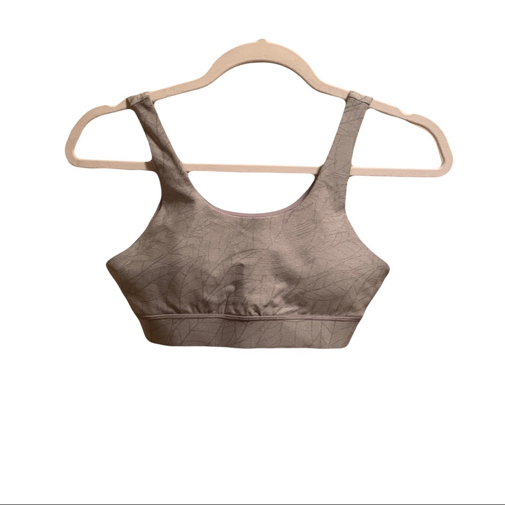 Kyodan NWT grey leaf sparkle sports bra XS